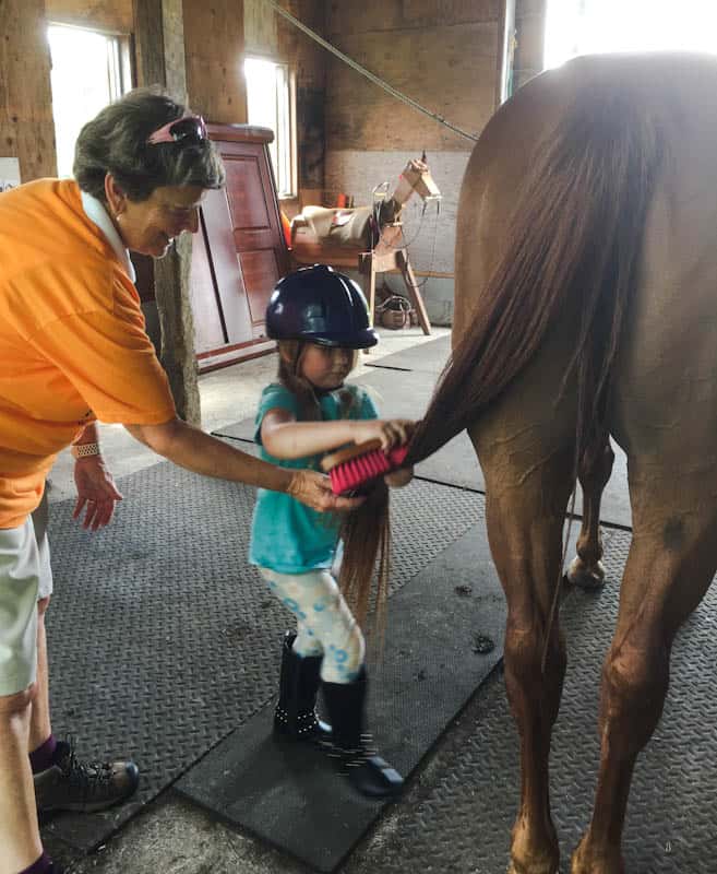 Volunteer horseback riding mentor